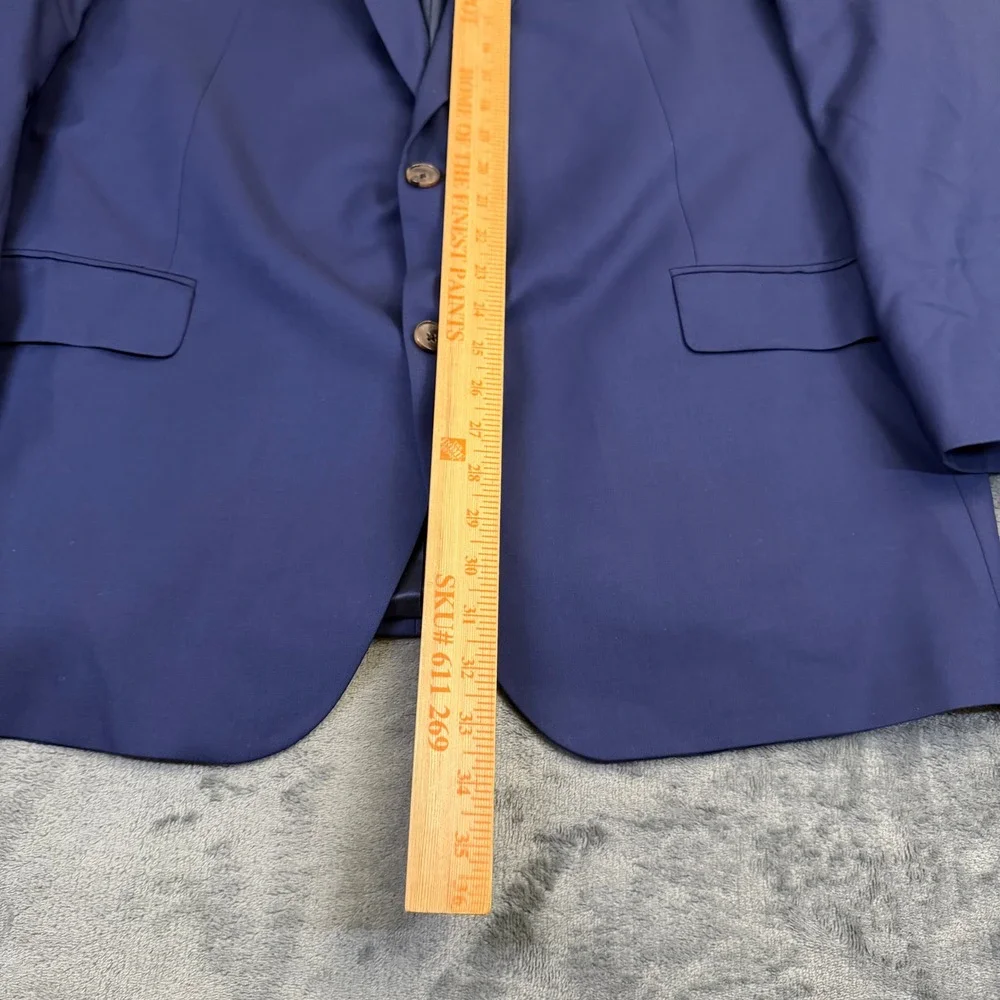 Jack Victor Luxury Collection Blazer Mens 48 Regular Blue Wool Italian Fabric